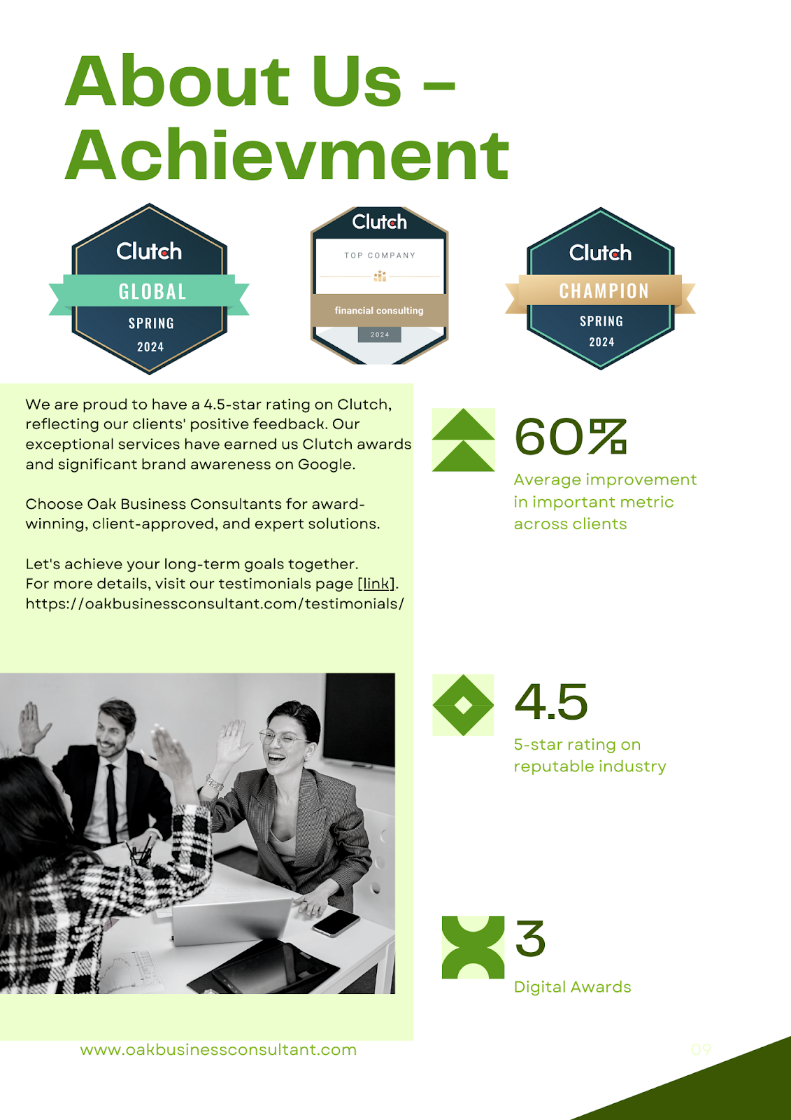 About us - achievement