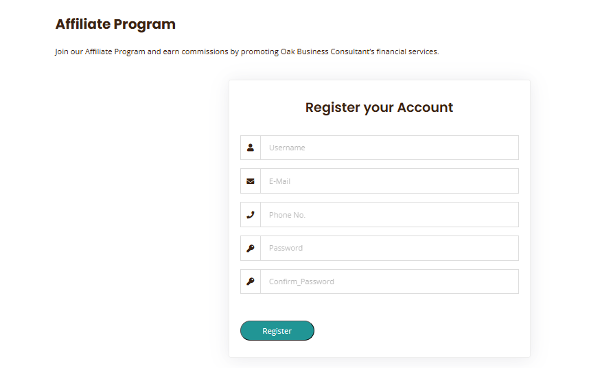 affiliate program login