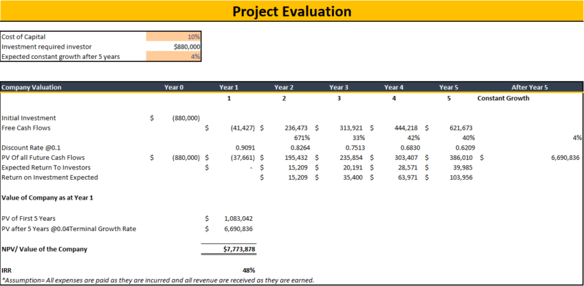 Consulting Business Excel Financial Model