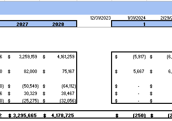 Excel Financial Model Template - Cash Flow Statement