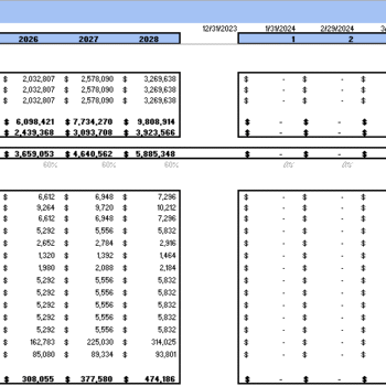 Excel Financial Model Template - Income Statement
