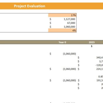 SaaS Customer Service Software Financial Model- Project evaluation