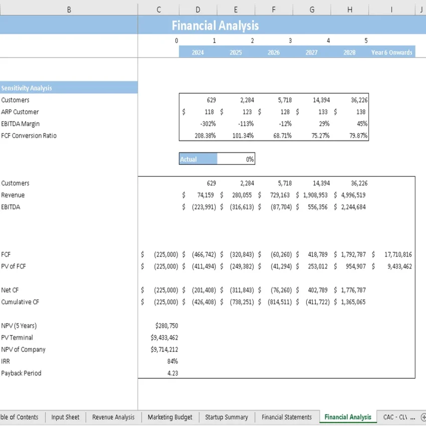 Digital Medical Assistant Financial Model - Sensitivity Analysis