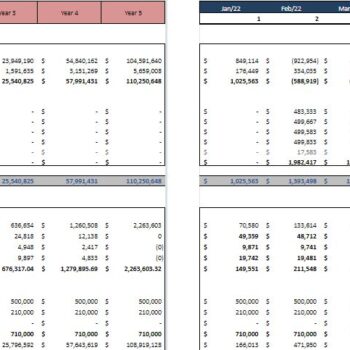 Gamification Business Excel Financial Model- Balance Sheet