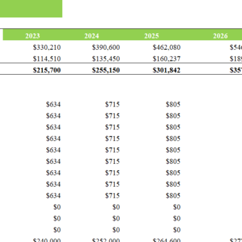 Kiosks Financial Model-Monthly Income Statement (Yearly)