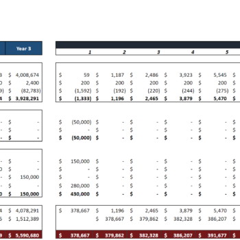 Small Online Business Financial Model-Cash Flow Statement