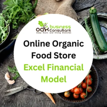 Online Organic Store Excel Financial Model Projection Template - Product Image