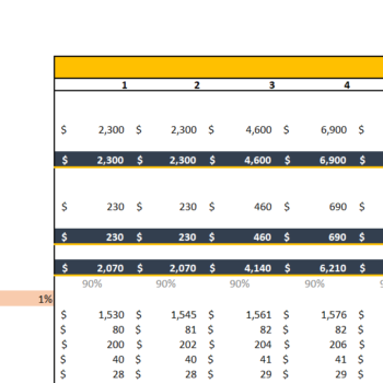 Accounting Firm Excel Financial Model-Income Statement (Monthly)