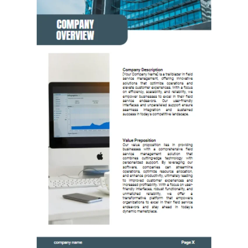 Field Service Software Business Plan Template-Company Description