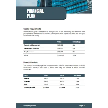 Field Service Software Business Plan Template-Financial Plan