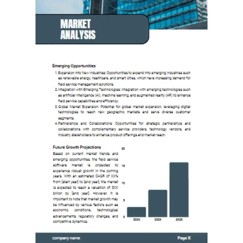 Field Service Software Business Plan Template-Marketing Analysis