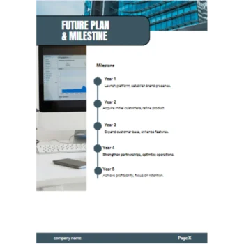 Field Service Software Business Plan Template-Milestone