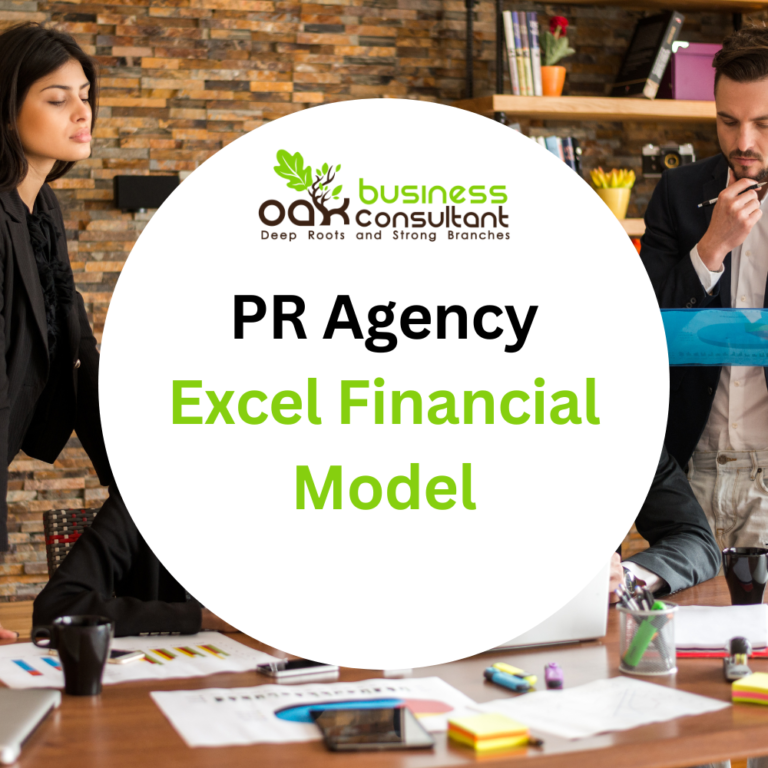 PR Agency Excel Financial Model - Oak Business Consultant