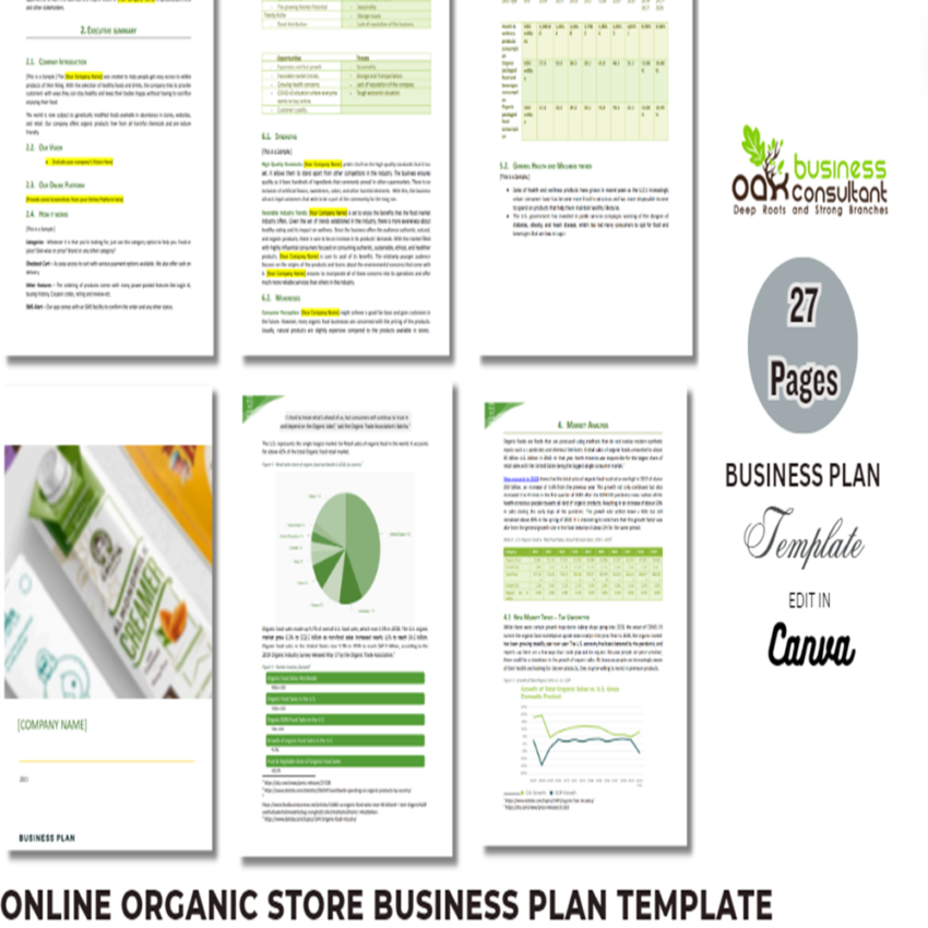 Online Organic Store Business Plan - Product Image