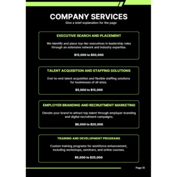 Online Recruitment Agency Business Plan - Company Services