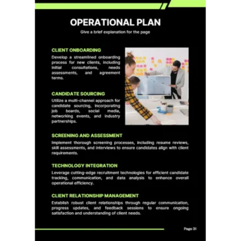 Online Recruitment Agency Business Plan - Operational Plan