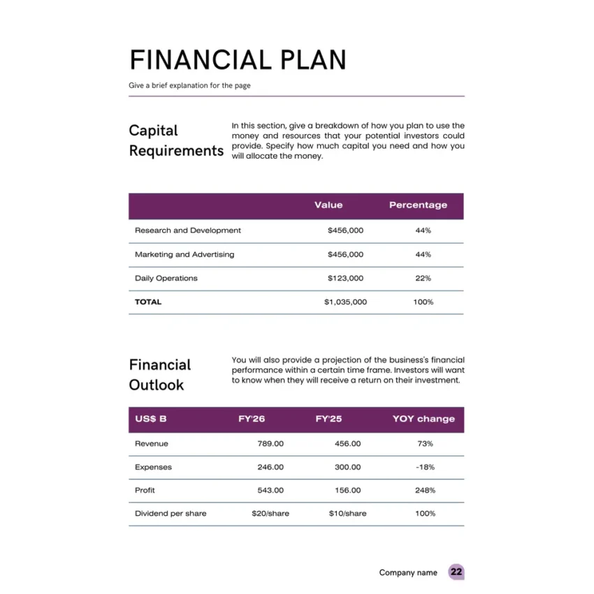 Financial Plan