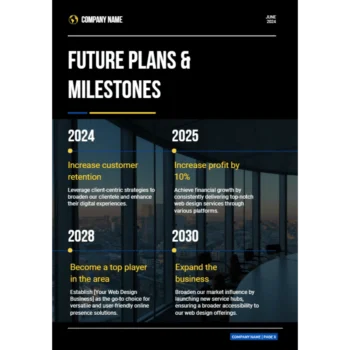 Web Designing Business Plan - Future Plans and Milestones