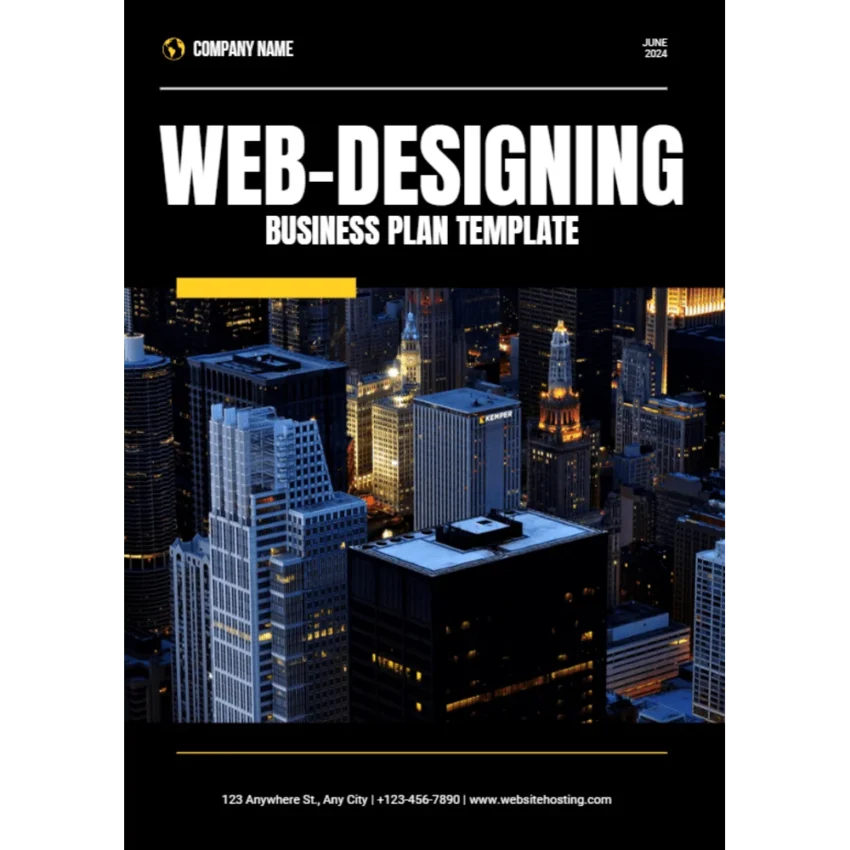 Web Designing Business Plan - Title Page