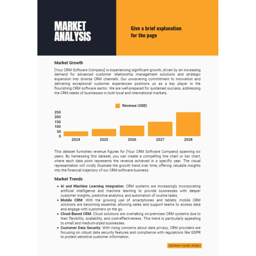 CRM Software Business Plan - Market Analysis