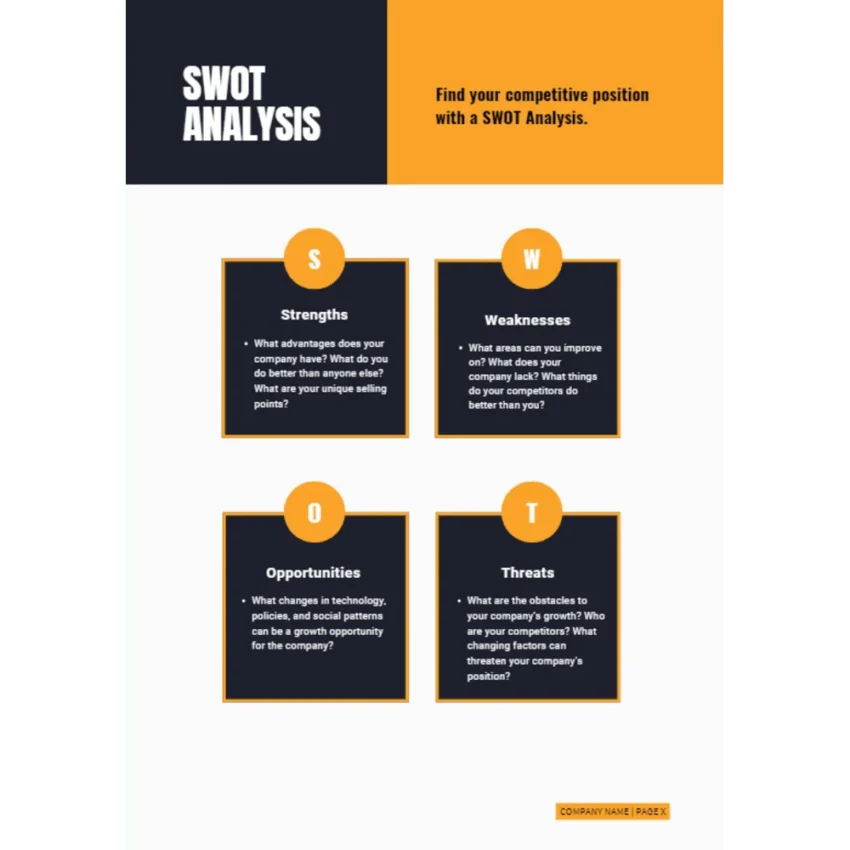 CRM Software Business Plan - SWOT Analysis