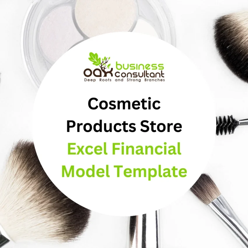 Cosmetic Products Store Excel Financial Model Projection Template - Product Image