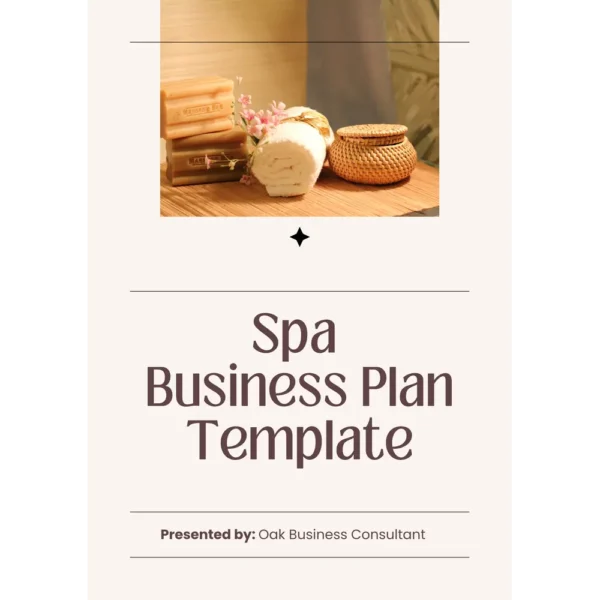 Spa Business Plan Template - Oak Business Consultant Spa Business Plan ...