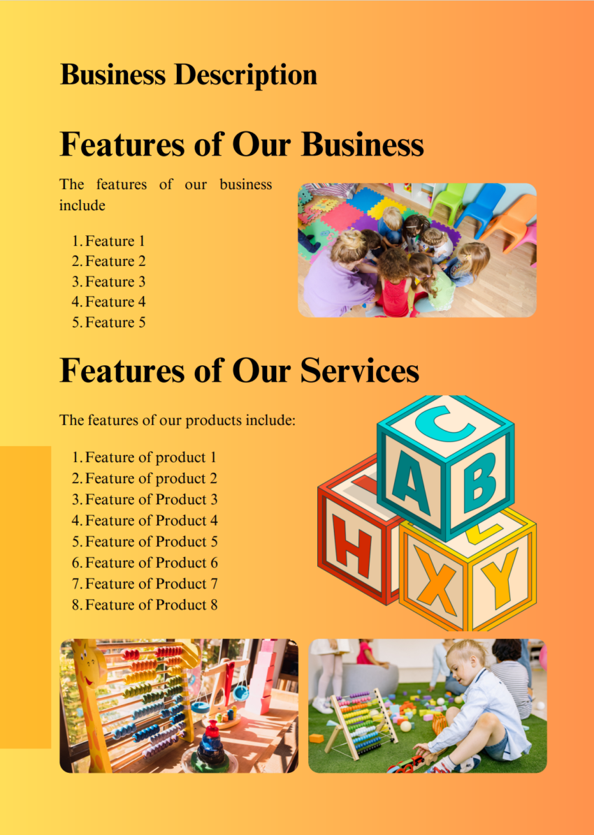 Daycare Center Business Plan Template-Business Description