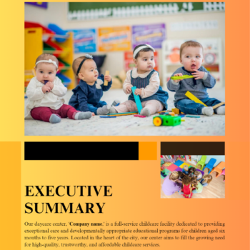 Daycare Center Business Plan Template-Executive Summary