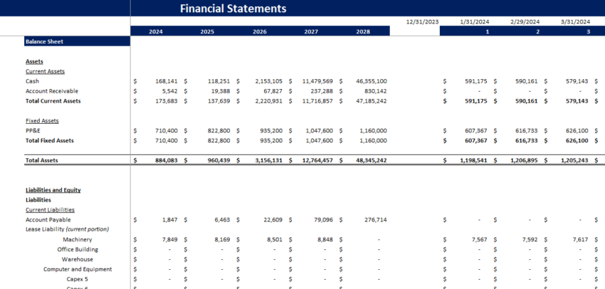 Book-keeping-Agency-Financial-Model-Balance Sheet