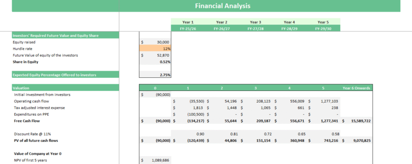 Museum Financial Model - Company Valuation