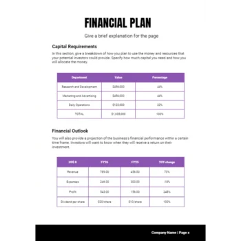 Nutrition Service Business Plan - Financial Plan