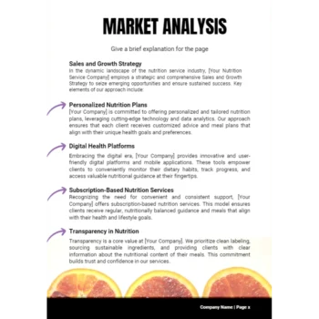 Nutrition Service Business Plan - Market Analysis