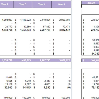 Oil and Gas Financial Model Template-balance sheet