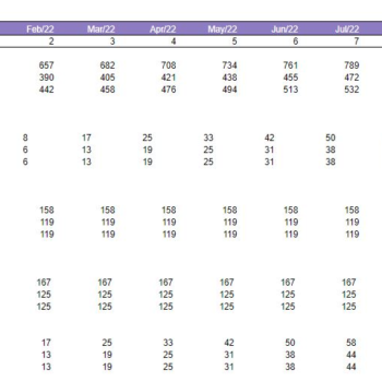 Oil and Gas Financial Model Template-inventory table