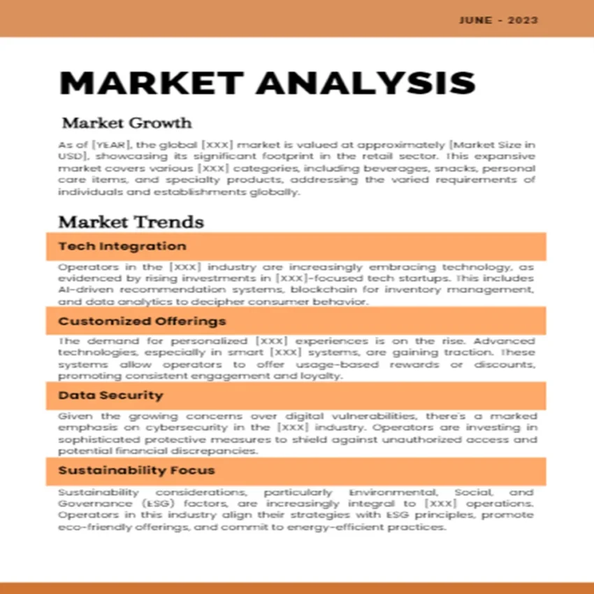 Used Bookstore Business Plan - Market Analysis