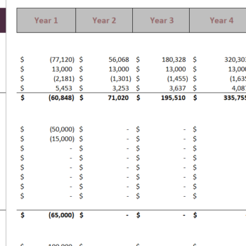 Drug Rehab Excel Financial Model Template-Cashflow Statement