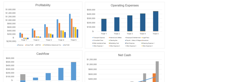 Drug Rehab Excel Financial Model Template-Dashboard