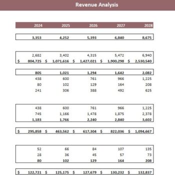 Orthopedic Center Excel Financial Model Template - Revenue Analysis