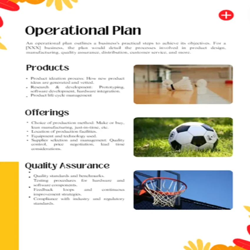 Rental Sports Equipment Business Plan - Operational Plan