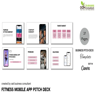 Mobile App Pitch Deck Template - Company Summary - FI