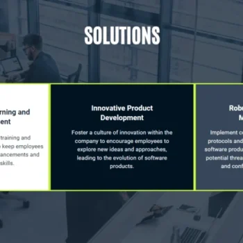 Software Pitch Deck Template - Solutions