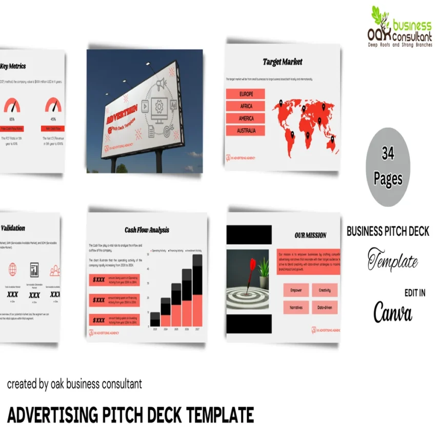 Advertising Pitch Deck Template -Feature Image Cover Page