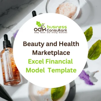 Beauty and Health Marketplace Excel Financial Model Projection Template - Product Image