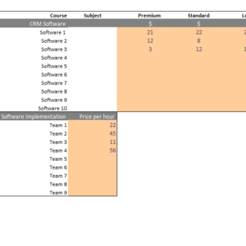 Small Business CRM Software Excel Financial Model