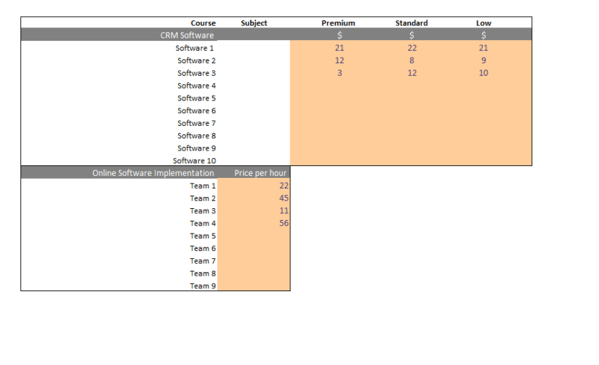 Small Business CRM Software Excel Financial Model