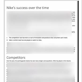 Nike Store Business Plan