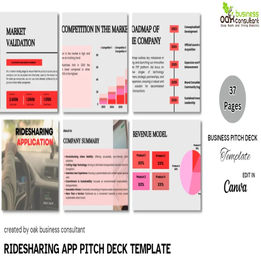 Ridesharing App Pitch Deck - Company Summary - FI