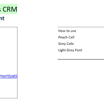 Small Business CRM Software Excel Financial Model