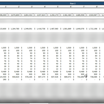 Virtual Classroom Excel Financial Model